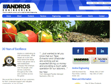 Tablet Screenshot of andros-engineering.com